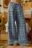 Plaid Wide Leg Jeans