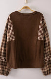 Chocolate Plaid Top