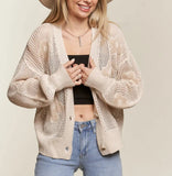 Open Knit Sweater Cardigan