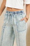 Mineral Wash Crop Jeans