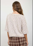 Marled Half Sleeve Cardigan