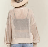 Open Knit Sweater Cardigan