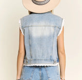 Denim and Lace Vest
