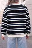 Navy Stripes Sweatshirt