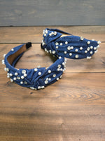 Bejeweled Denim Headband