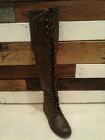 Tall Brown Lace up boots