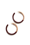 Burgundy painted wood hoops