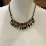 Brass and Champagne Necklace