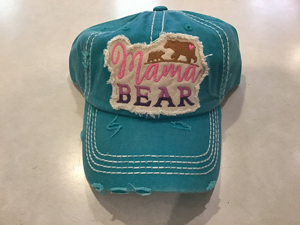 Mama Bear hat with mama and baby