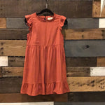 Girl’s Pumpkin Linen Dress