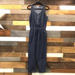 Denim Ruffle Jumpsuit