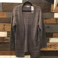 Blocked Out Cardigan in Grey