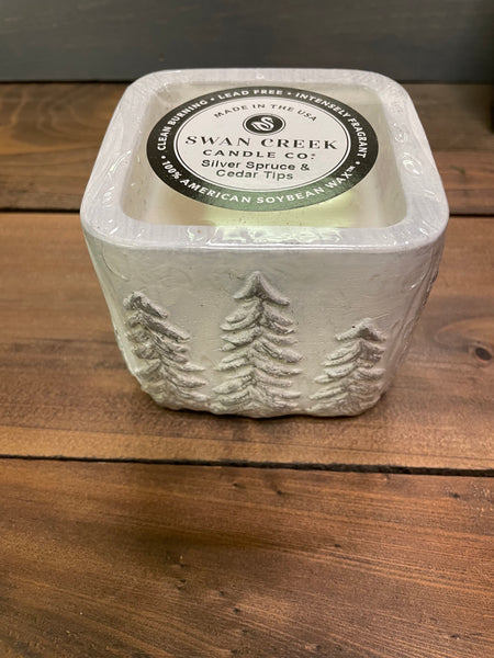 Swan Creek Silver Trees Candle
