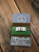 C A Evergreen Silk Ribbon Wrap Bracelet